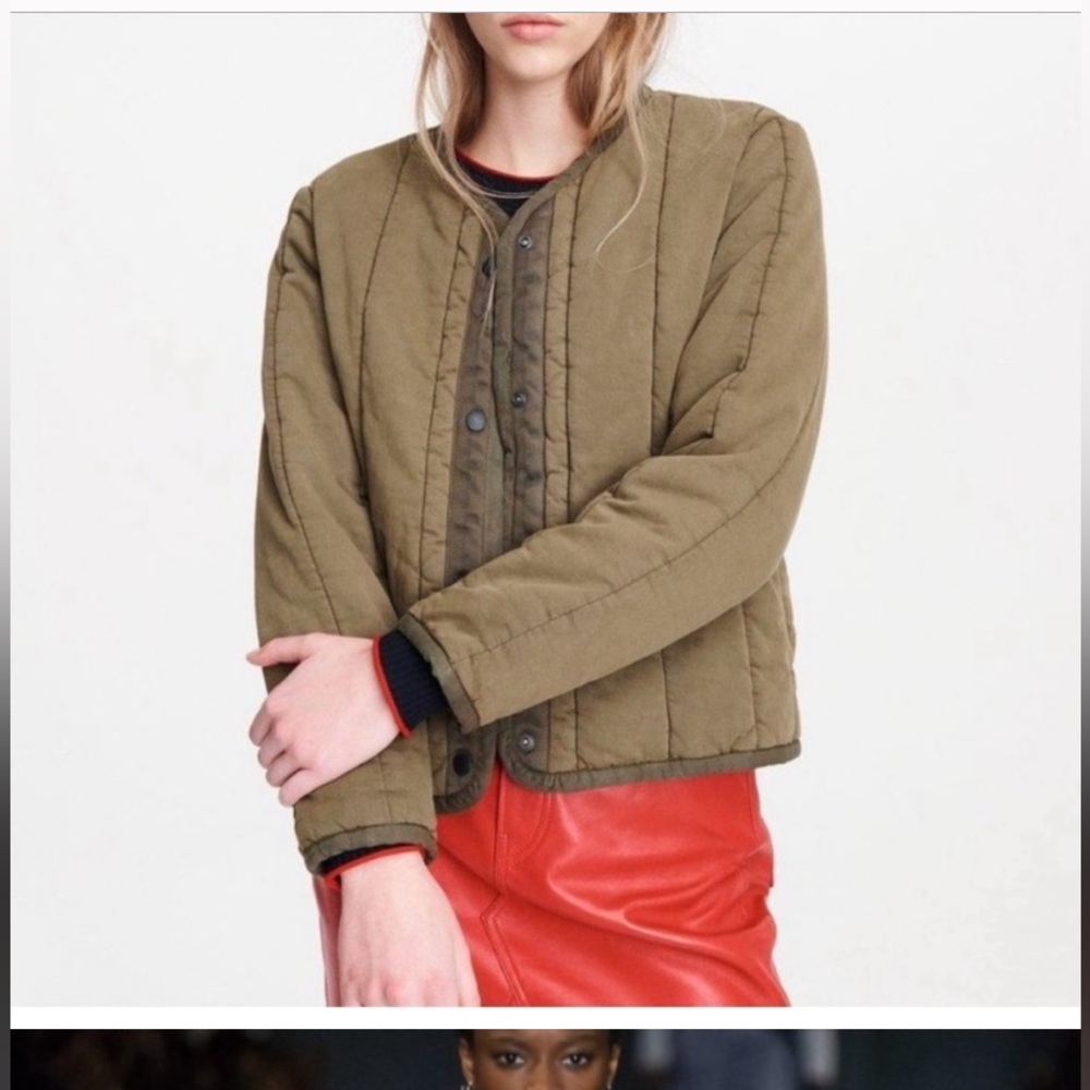 Rag & Bone Liner Quilted Slub Cotton Canvas Jacket - Picture 10 of 10